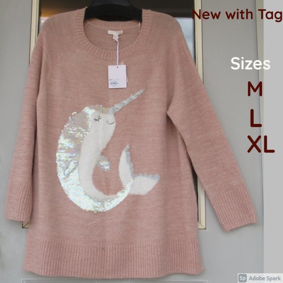 NWT LC Lauren Conrad narwhal sweater - Picture 16 of 16